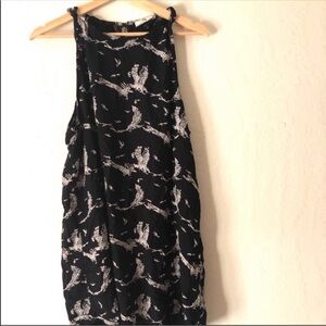 Obey sleeveless dress 
Black with white bird prints Small